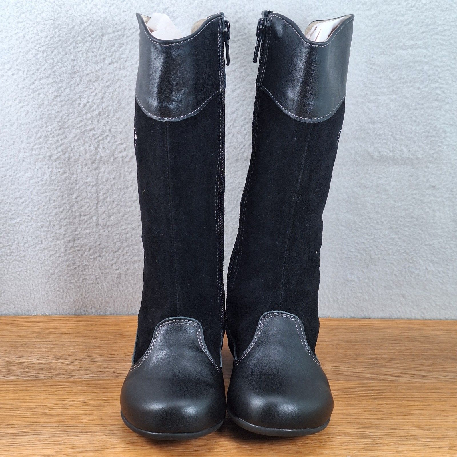 See Kai Run Alyssa Toddler Girls 9.5 Tall Riding Boots Black Snowflake — image 2 of 8